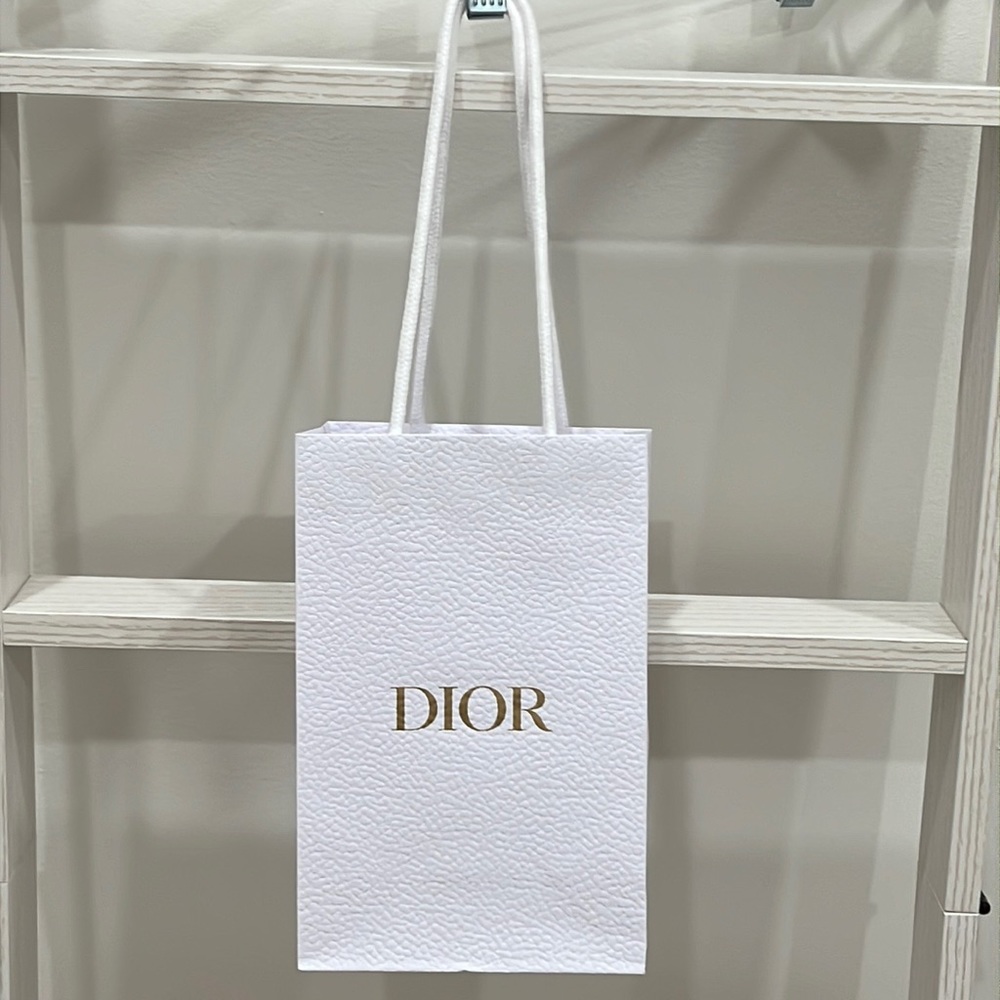 DIOR Handled Gift Bag 5 3/4” W x 9” H x 3.25” D